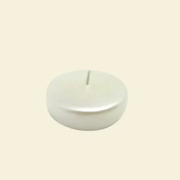 Zest Candle 2.25 in. Pearl White Floating Candles (Box of 24)
