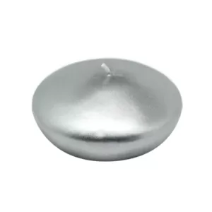 Zest Candle 4 in. Metallic Silver Floating Candles (3-Box)