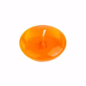 Zest Candle 3 in. Clear Orange Gel Floating Candles (6-Box)