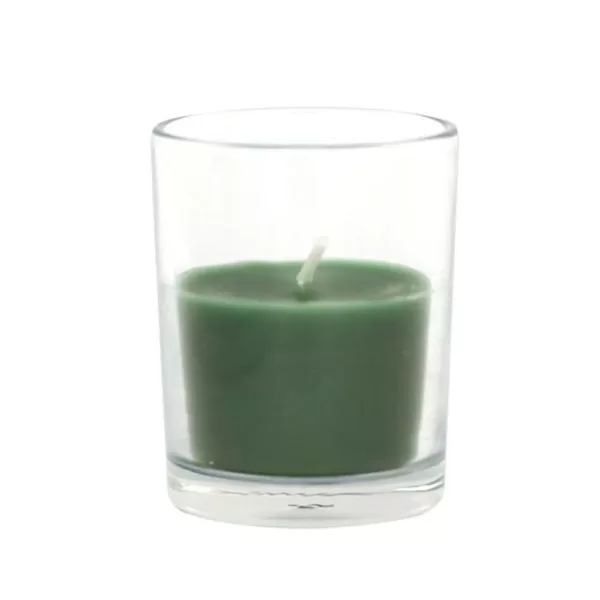 Zest Candle 2 in. Hunter Green Round Glass Votive Candles (12-Box)